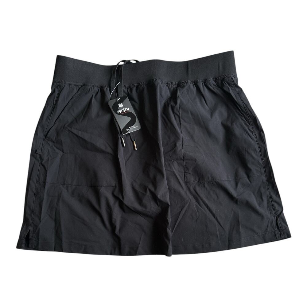 NEW FitsT4 Womens 2XL Black Skort Lightweight Elastic Skirt/Short Athletic XXL